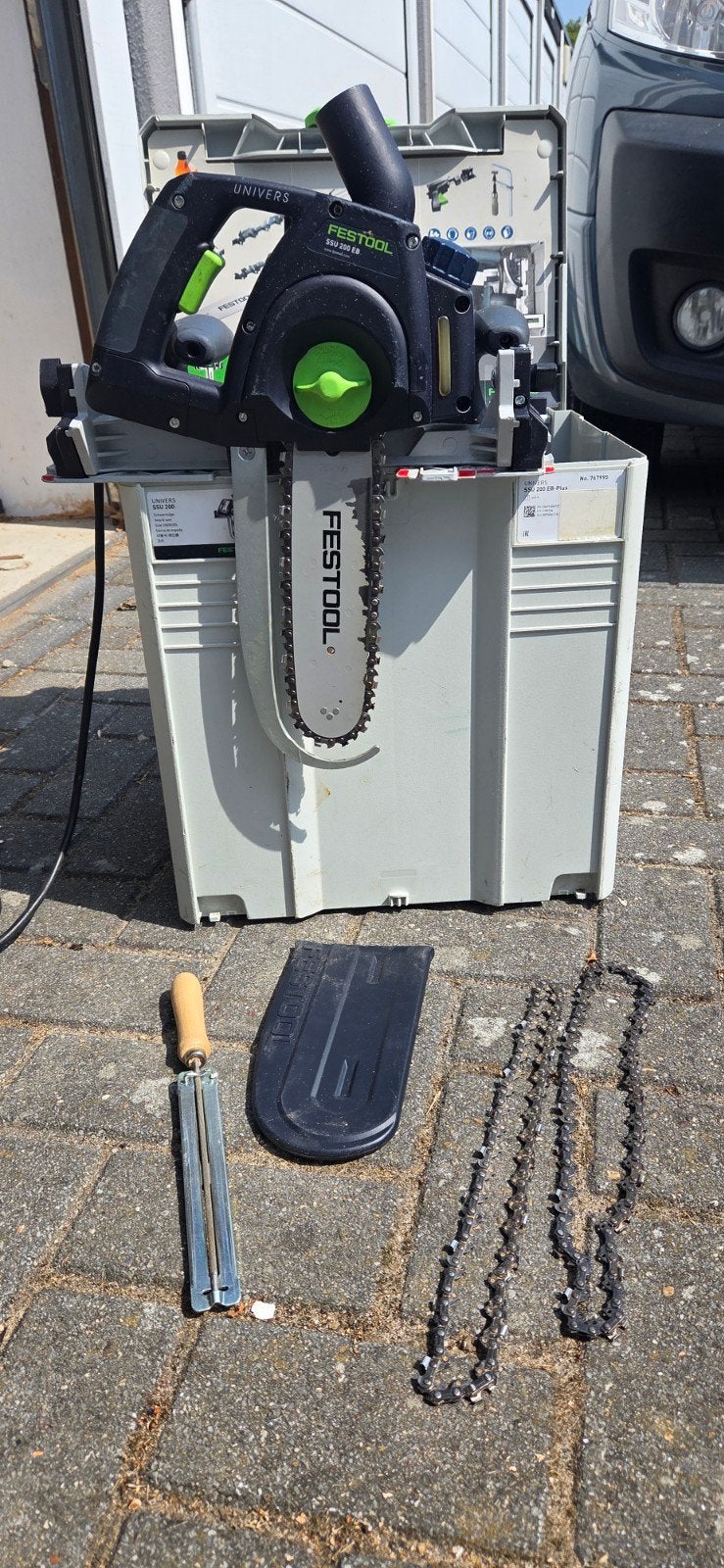 Festool Kettingzaag SSU 200 EB UNIVERS, Doe-het-zelf en Verbouw, Gereedschap | Zaagmachines, Ophalen, Gebruikt, 70 mm of meer
