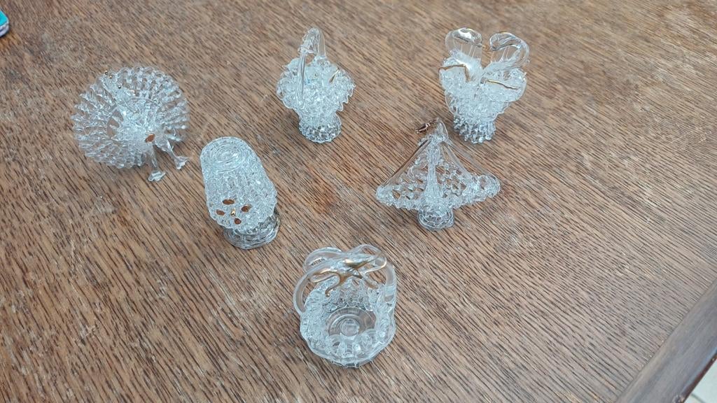 Gesponnen glazen miniaturen, Antiek en Kunst, Antiek | Glas en Kristal, Ophalen of Verzenden