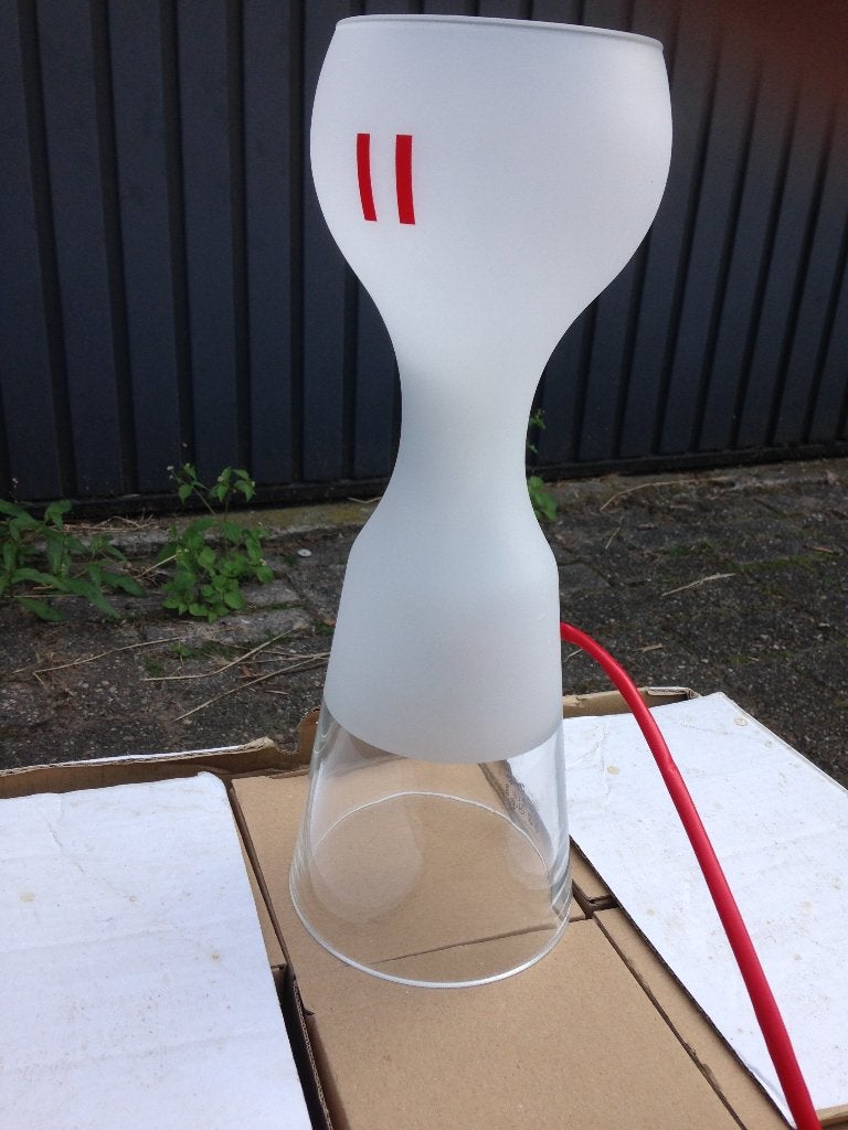 matglazen tafellamp, 32 cm, E14 (klein), Wit, Ophalen of Verzenden