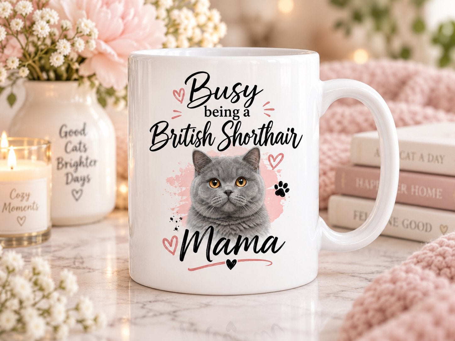 Busy being a British Shorthair Mama - Brits Korthaar Mok, Verzenden, Nieuw