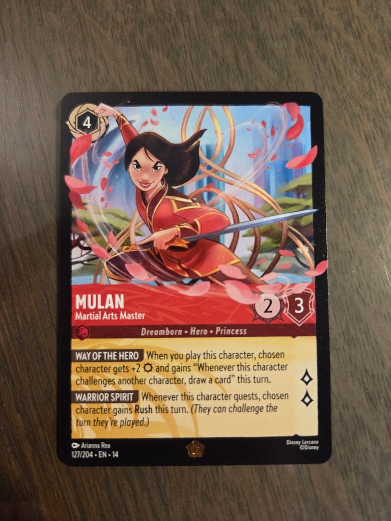 Mulan Martial Arts master 127 Hyperia city Lorcana Disney, Ophalen of Verzenden, Nieuw, Losse kaart