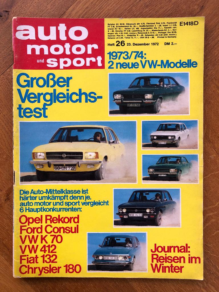 AUTO MOTOR und SPORT Heft 26 1972, Algemeen, Verzenden, Nieuw, AUTO MOTOR und SPORT