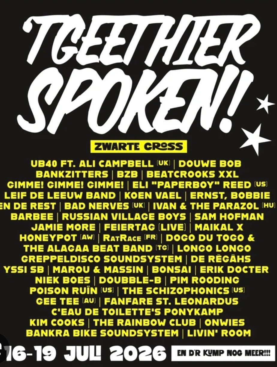 Zwarte cross 2026 camping (weekend) kaart noord, Tickets en Kaartjes, Eén persoon