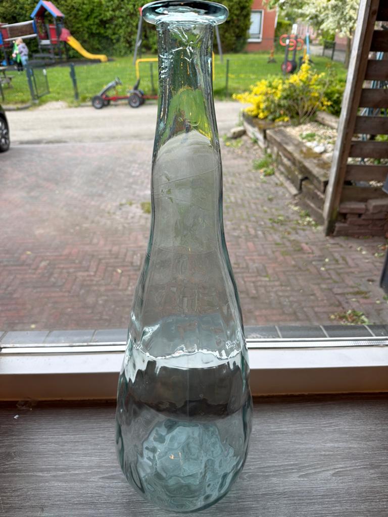 Glazen vaas - 60 cm hoog, Huis en Inrichting, Woonaccessoires | Vazen, Ophalen, Overige kleuren, 50 tot 75 cm, Glas