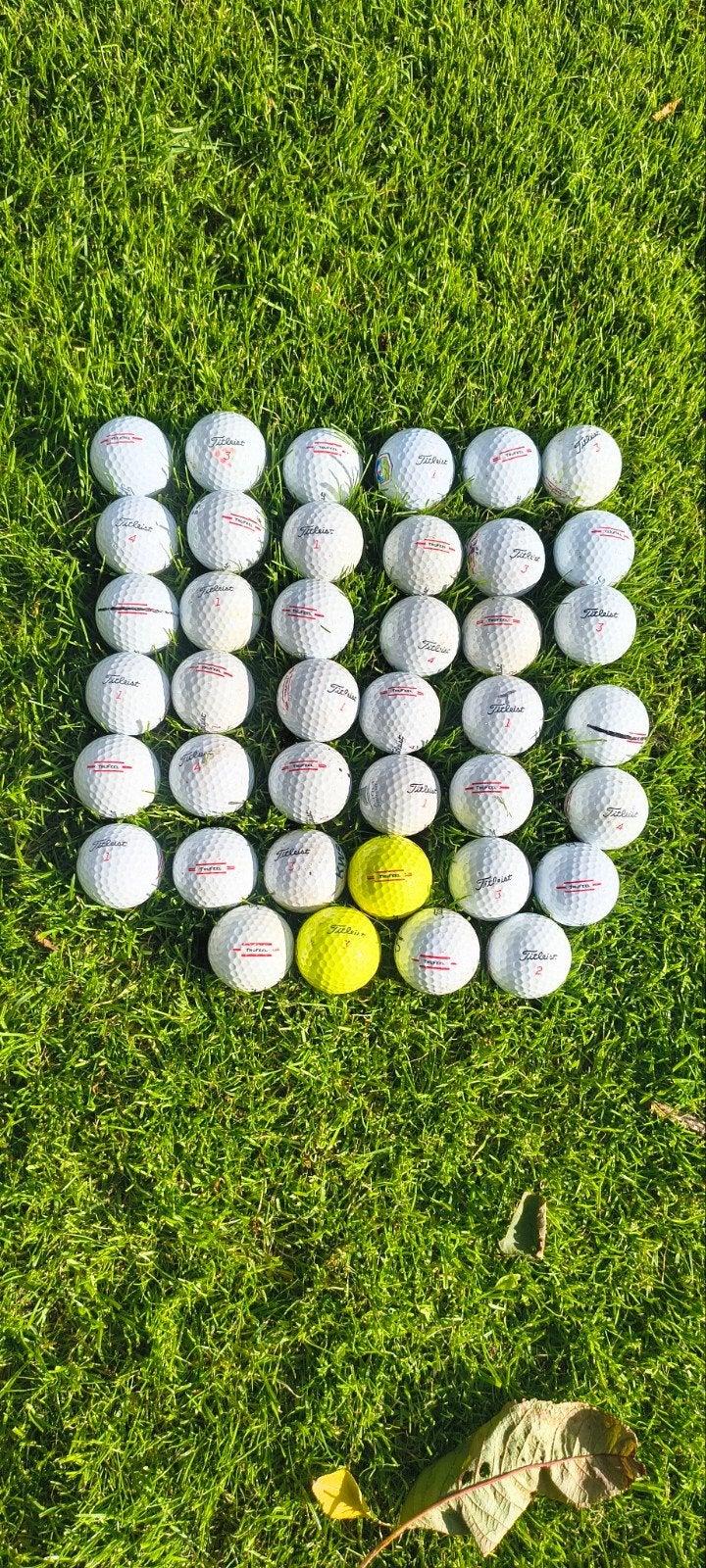 Titleist truefeel 40 stuks 28€
Gebruikte maar in zeer goe, Ophalen of Verzenden, Gebruikt, Bal(len)