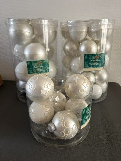 kerstballen set van glas 3 verpakkingen als set samen, Ophalen, Nieuw