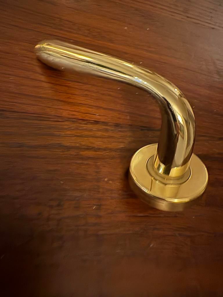 4 sets Zware gouden deurklinken - Nieuw, Ophalen, Nieuw, Koper of Messing, Klink of Kruk