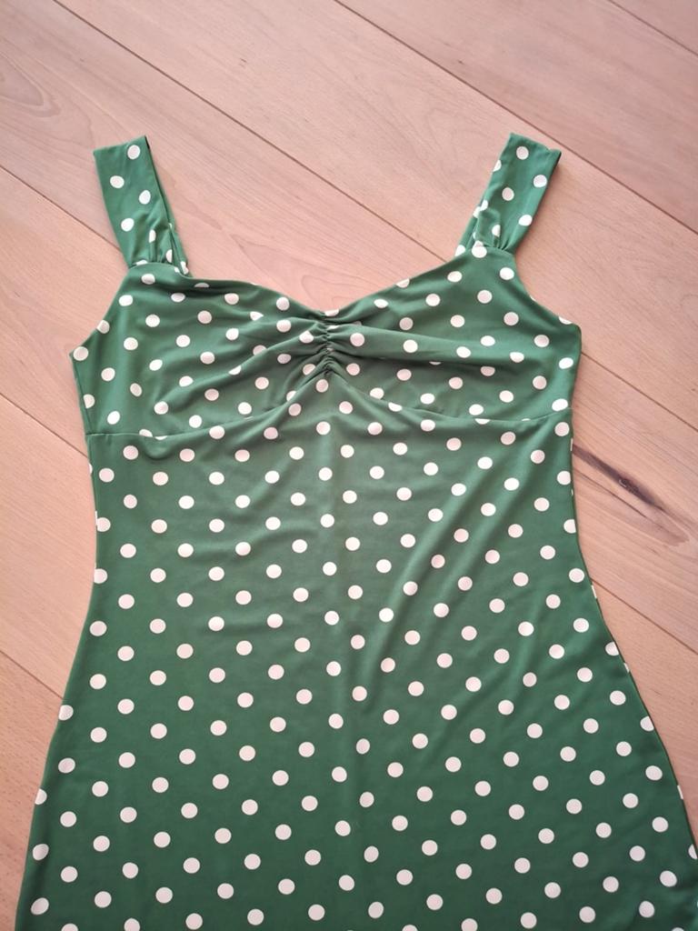 King Louie jurk maat L fris groen, Kleding | Dames, Jurken, Maat 38/40 (M), Wit, Ophalen of Verzenden, Zo goed als nieuw