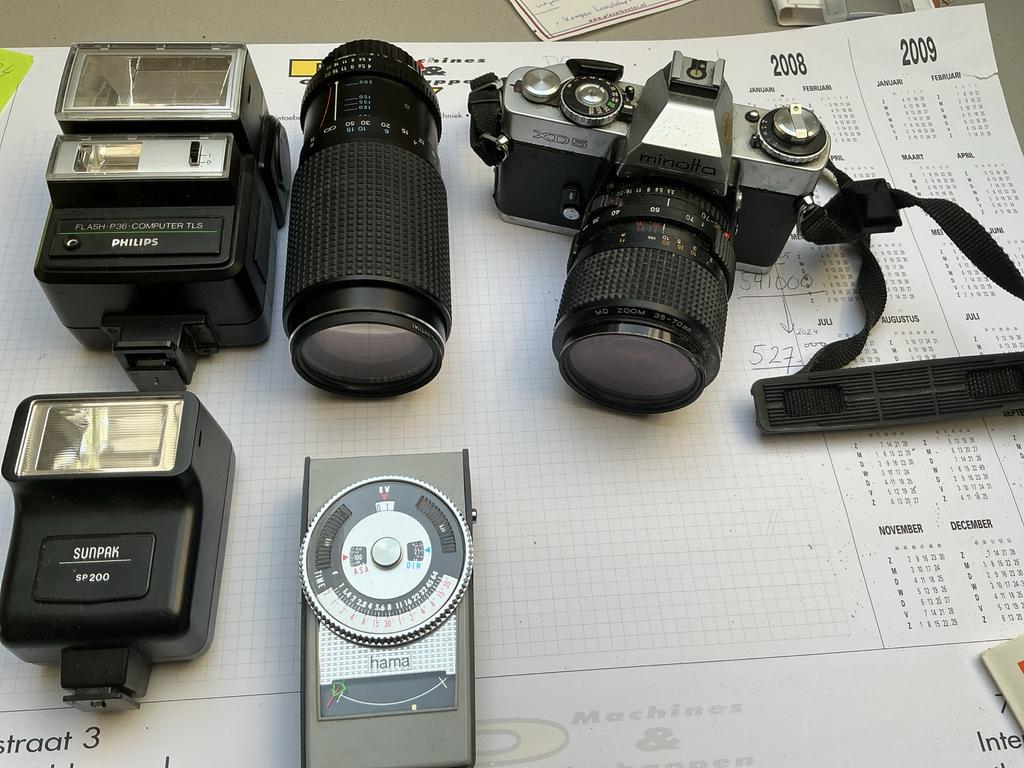 Minolta XD 5 spiegelreflexcamera met twee lenzen, Ophalen of Verzenden, Gebruikt, Spiegelreflex, Minolta