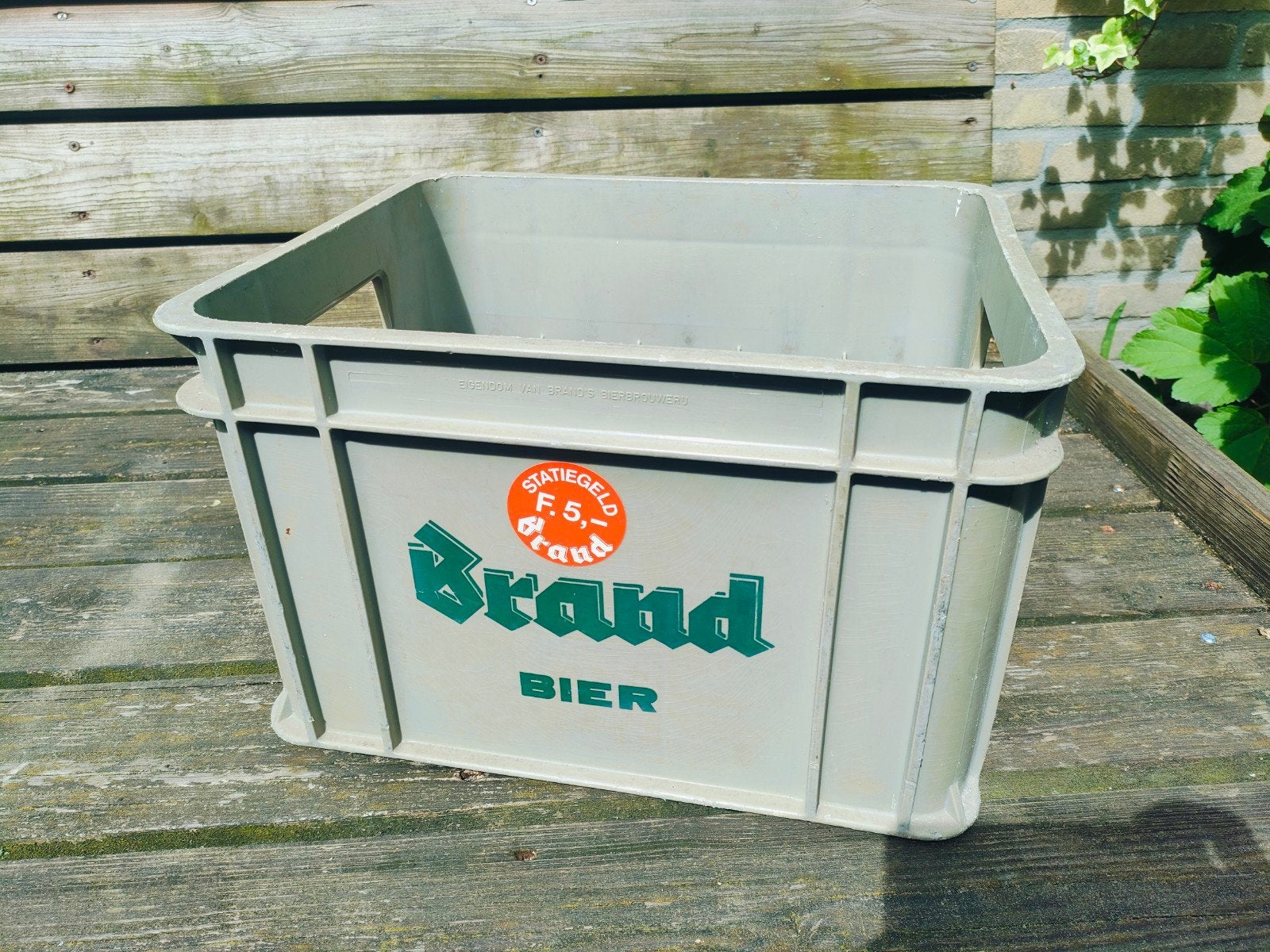 Oude bierkrat Brand bier., Ophalen, Brand