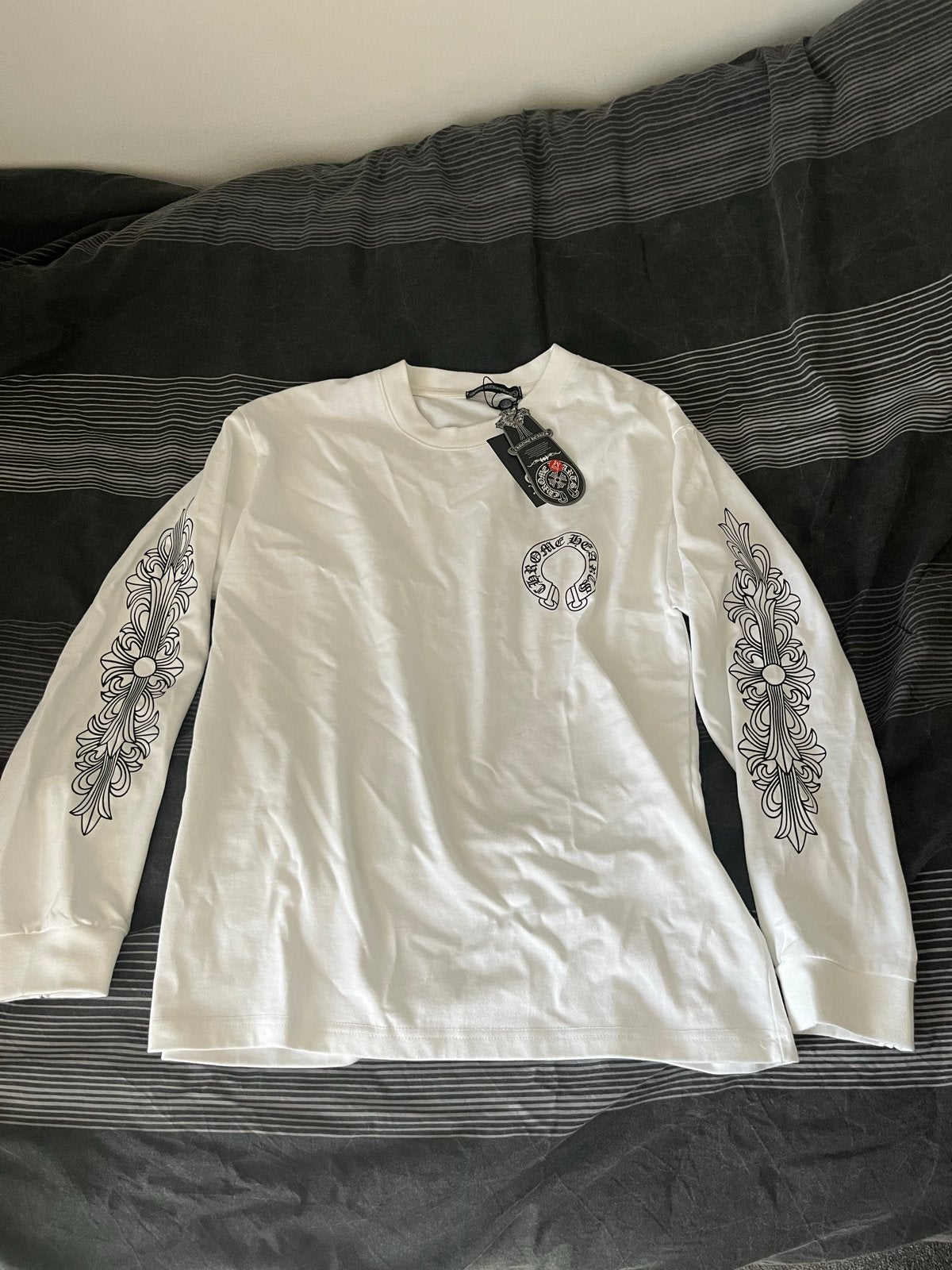 Chrome Hearts Longsleeve - Maat M (valt kleiner), Kleding | Heren, T-shirts, Ophalen of Verzenden, Nieuw, Maat 48/50 (M), Wit