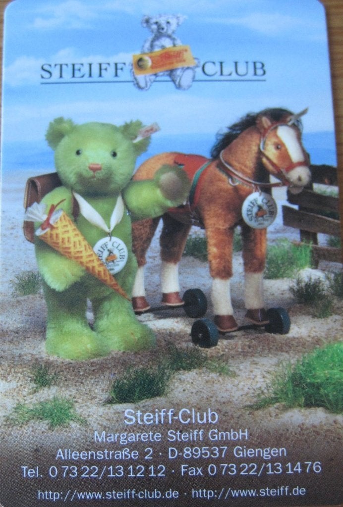 kalenderkaartje van de Steiff Club uit 1999, Ophalen of Verzenden, Zo goed als nieuw