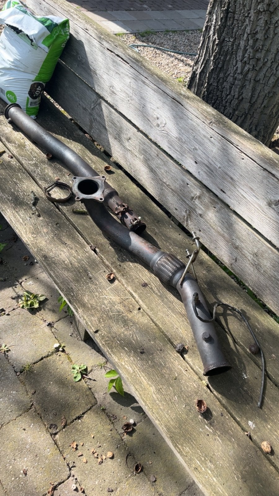 Catless downpipe golf 6r 3 inch, Auto-onderdelen, Uitlaatsystemen, Ophalen, Gebruikt, Volkswagen