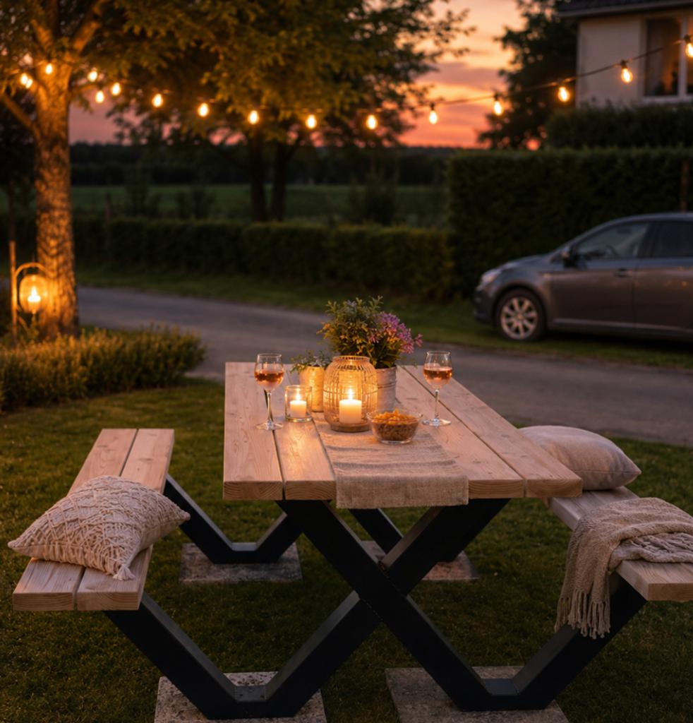 Picknicktafel in verschillende maten, Ophalen of Verzenden, Nieuw, Rechthoekig, Hout