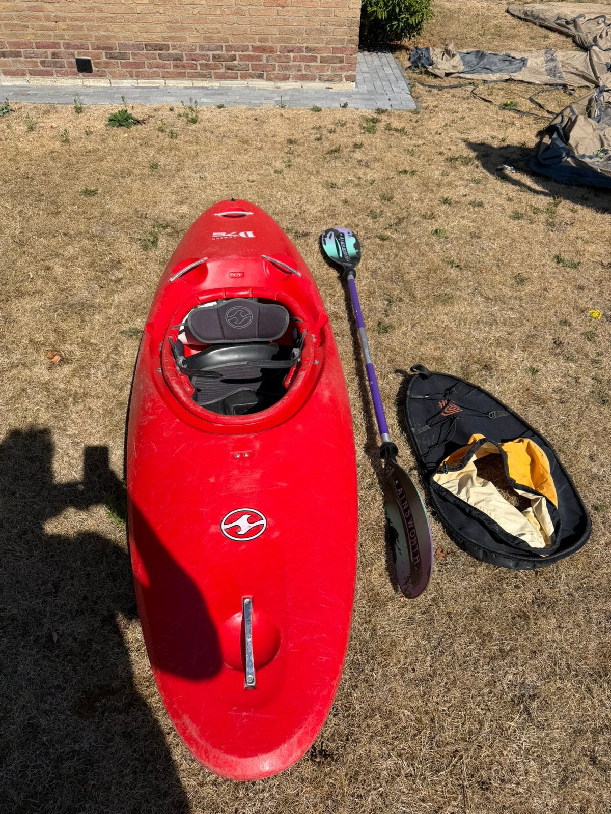 Wave  D-75 kayak met peddel en spatzeil.., Ophalen, Gebruikt, Eén persoon, Met peddels