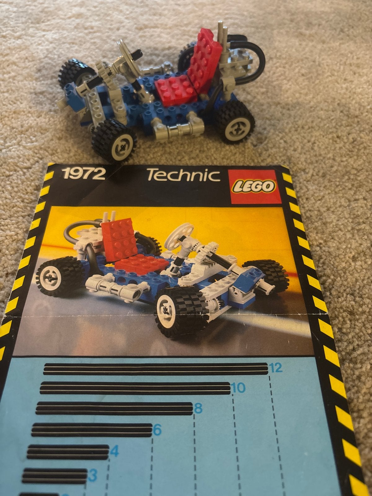 Vintage LEGO Technic 1972 Kart met instructieboekje, Ophalen of Verzenden, Gebruikt, Overige merken
