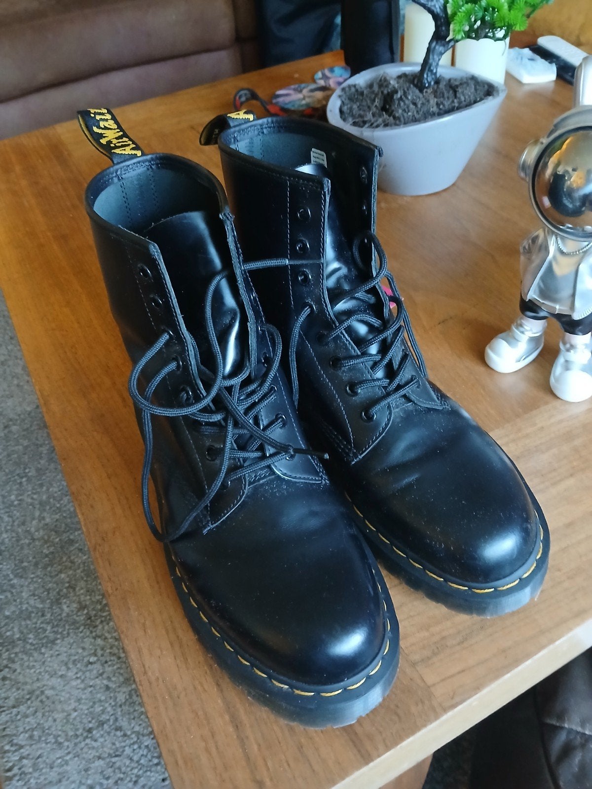 Dr. Martens 1460  lerenlaarzen maat 46   z.g.a.n. 100 euro, Ophalen, Zwart, Boots, Zo goed als nieuw