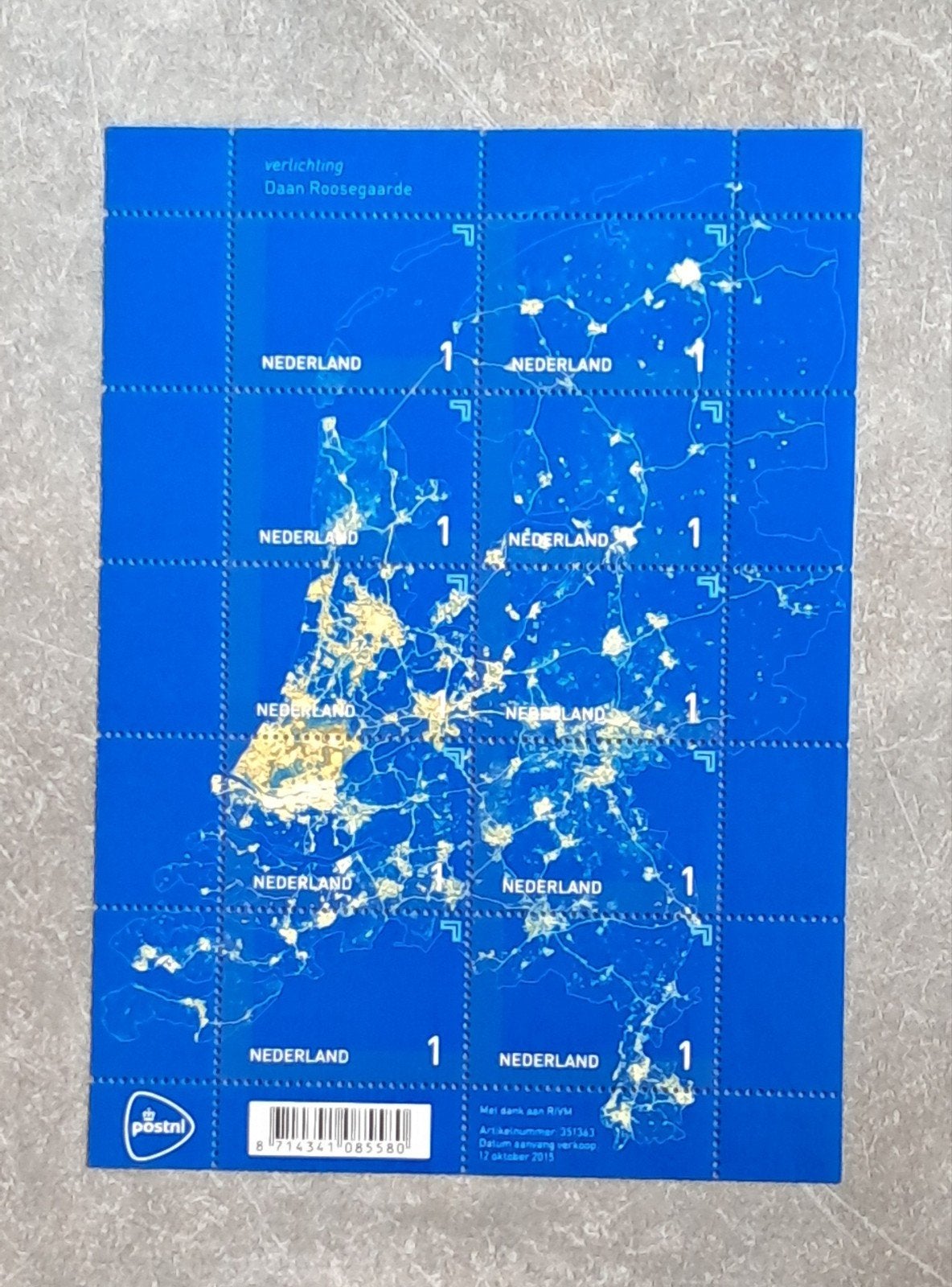 2015 - nvph V3341- 3350 Verlichting in Nederland; postfris, Ophalen of Verzenden, Na 1940, Postfris