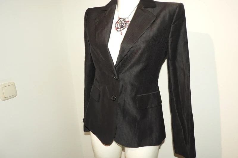 Miu Miu chique blazer linnen zijde fijne glans over de stof, Miu Miu, Verzenden, Zwart, Zo goed als nieuw