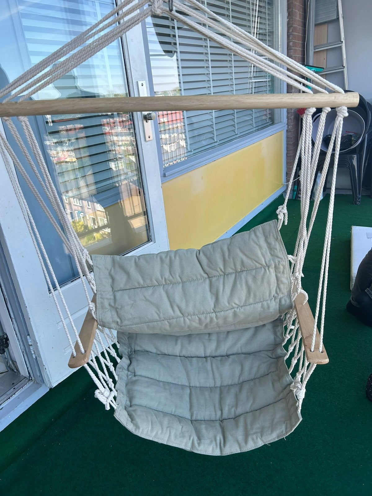 Nieuw hammock chair creme hangstoel, Opvouwbaar, Nieuw, Ophalen of Verzenden, Eenpersoons