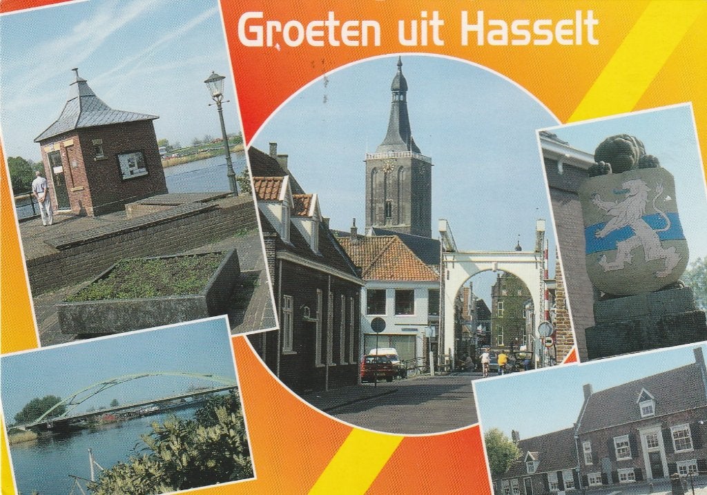 HASSELT Huisje Brug Kerk Wapen  Groeten, Verzenden, 1980 tot heden, Ongelopen, Overijssel