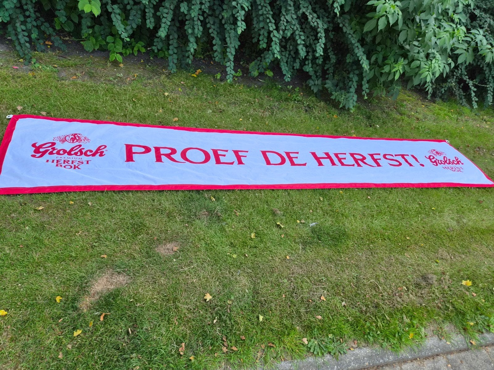 Grolsch Vlag / Banner, Verzamelen, Merken en Reclamevoorwerpen, Ophalen of Verzenden, Gebruikt, Reclamebord