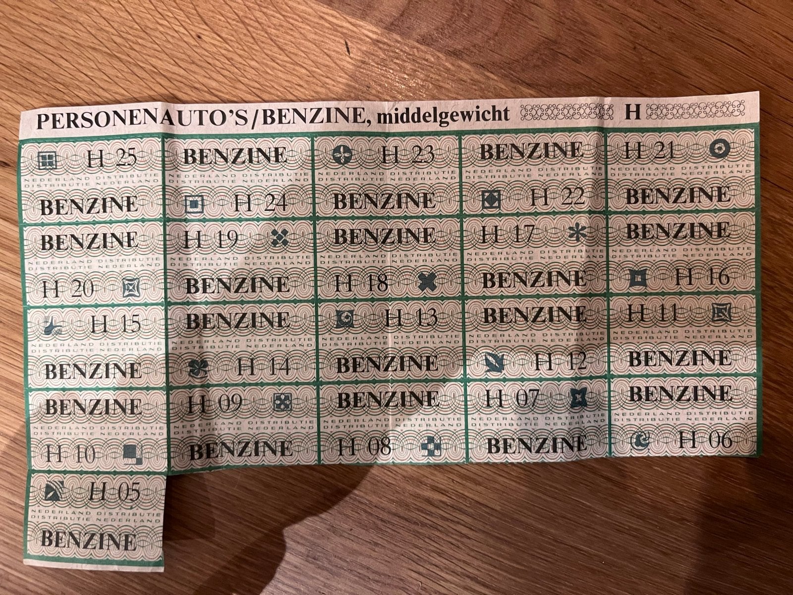 Oude benzinebonnen voor personenautos, middelgewicht, Verzamelen, Ophalen of Verzenden, Gebruikt