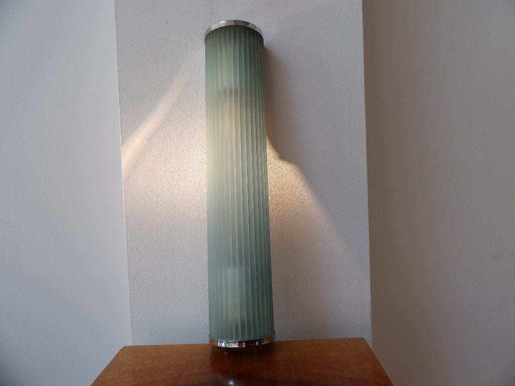 Art Deco Style Wand/Badkamer Lamp, Chroom, Jaren '80, Ophalen of Verzenden