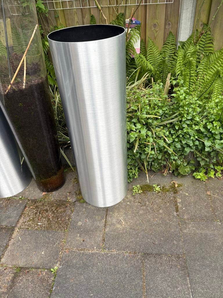 Masief staal bakken. Hoge bakken gereserveerd, Gebruikt, 100 cm of meer, Rond, Ophalen of Verzenden