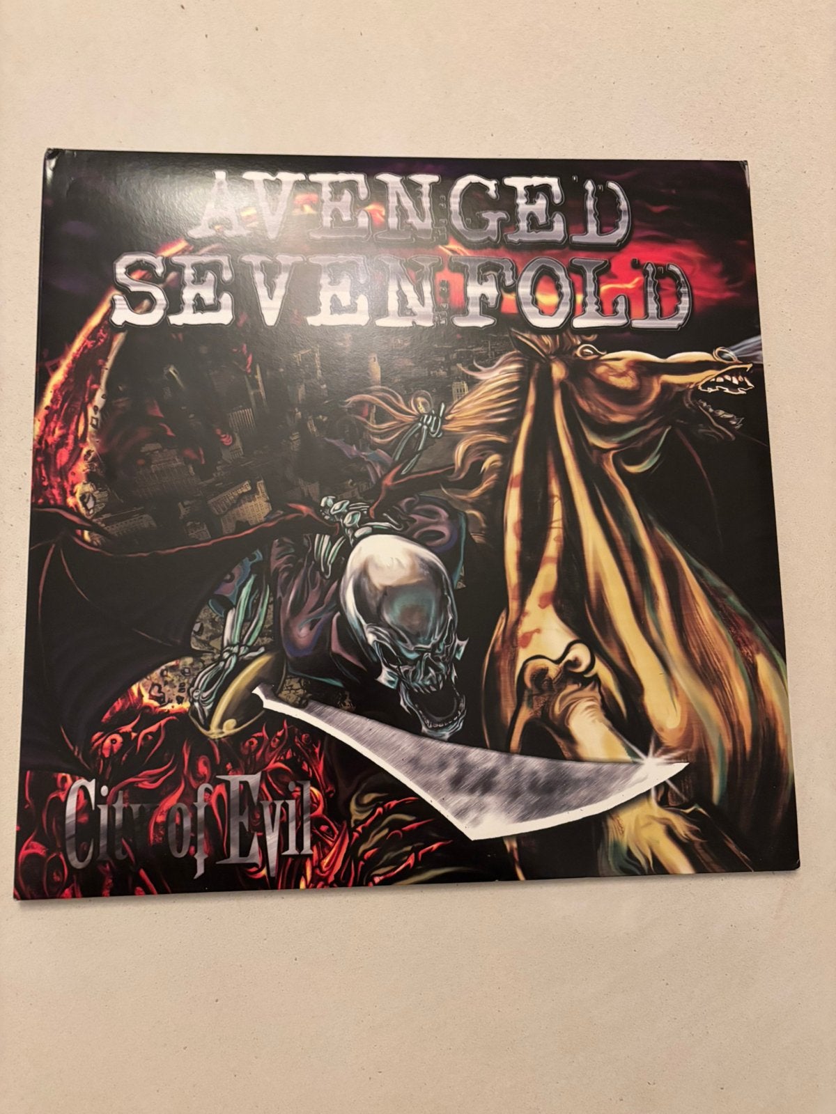 Lp Avenged sevenfold - city of evil 2005 1ste us persing, Ophalen of Verzenden, Zo goed als nieuw, 12 inch