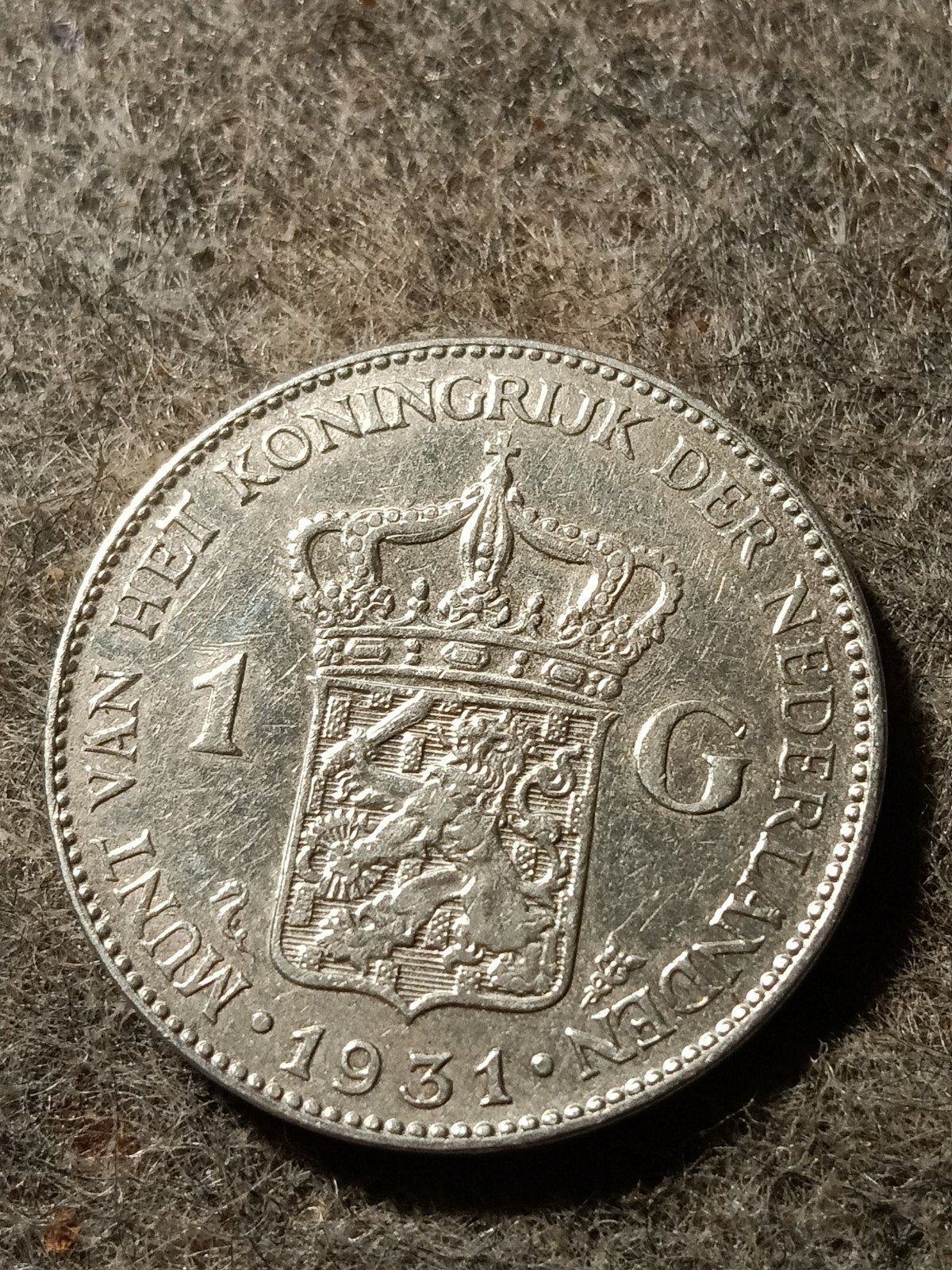 een gulden 1931 PR Wilhelmina, Ophalen of Verzenden, Koningin Wilhelmina, 1 gulden