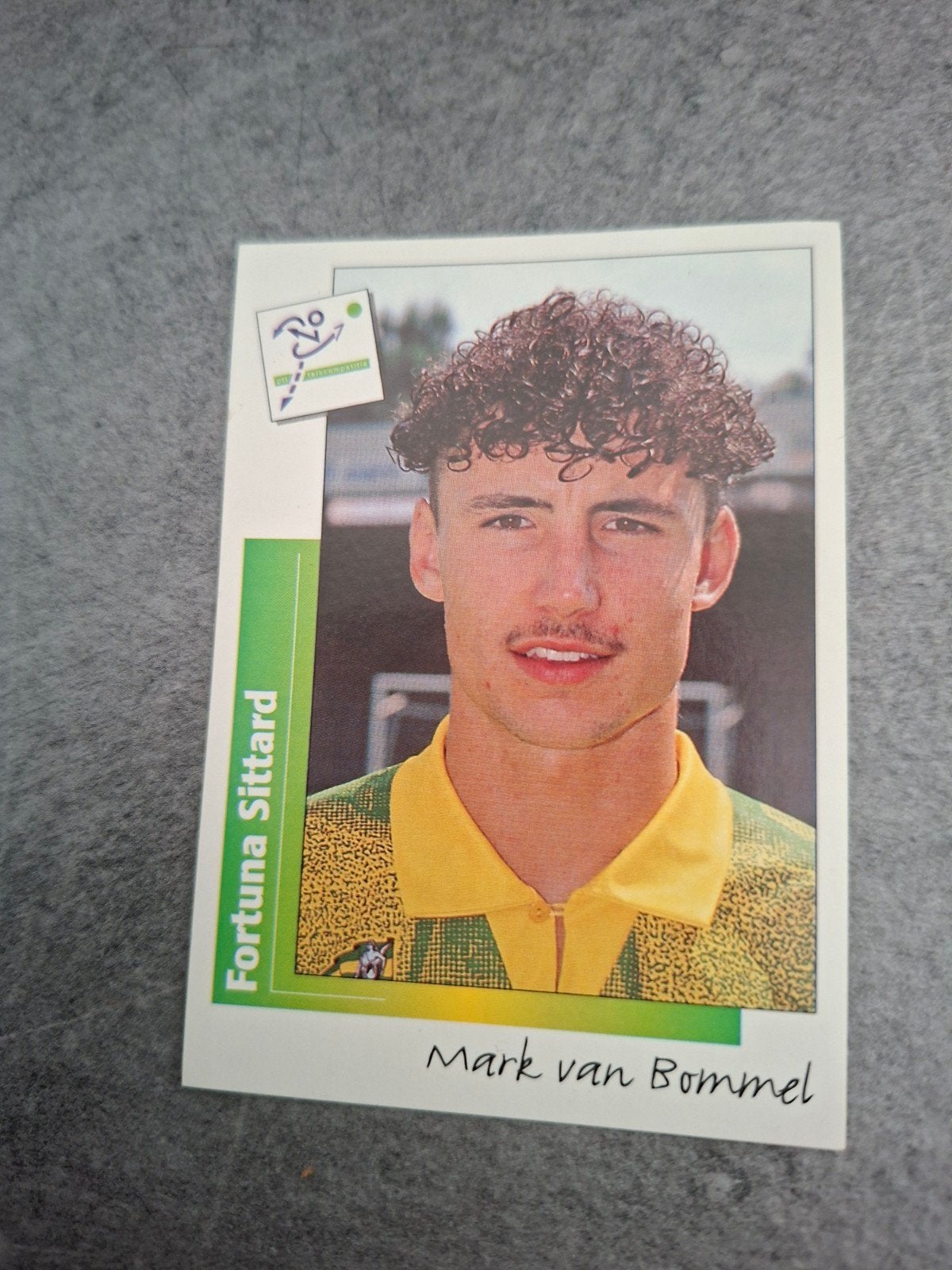 Panini sticker Voetbal 96. Mark vam Bommel Fortuna Sittard, Ophalen of Verzenden, Zo goed als nieuw, Sticker