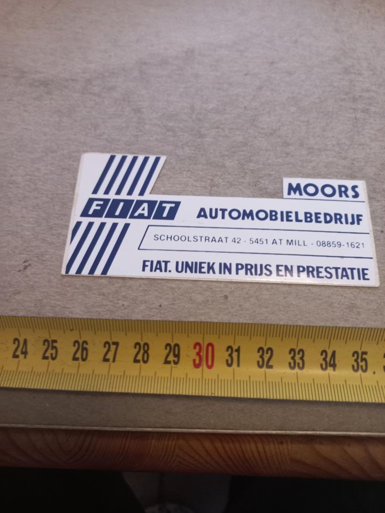 Moors automobielbedrijf fiat mill, Ophalen of Verzenden, Zo goed als nieuw