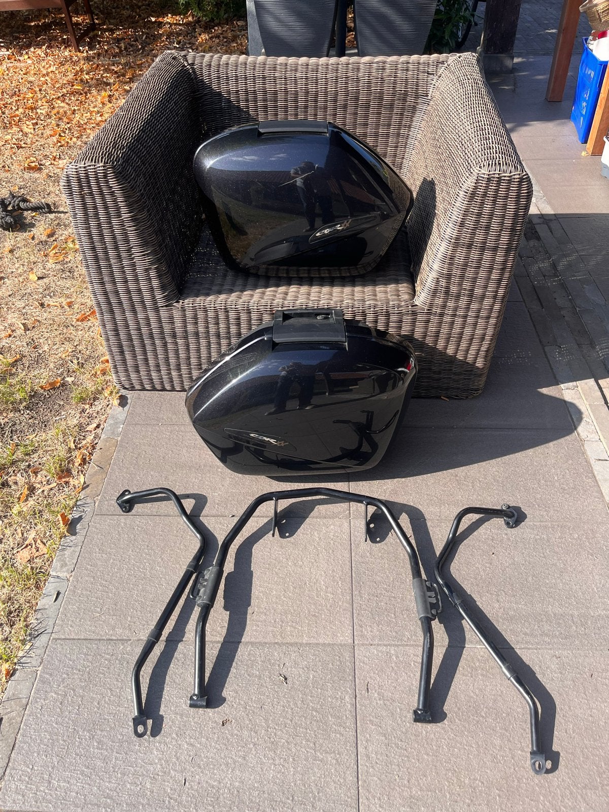 Honda CBR1100XX  Blackbird zijkoffers met beugels, Motoren, Ophalen, Gebruikt