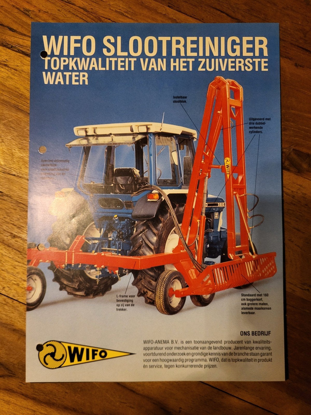 tractor folder WIFO slootreiniger, Ophalen of Verzenden