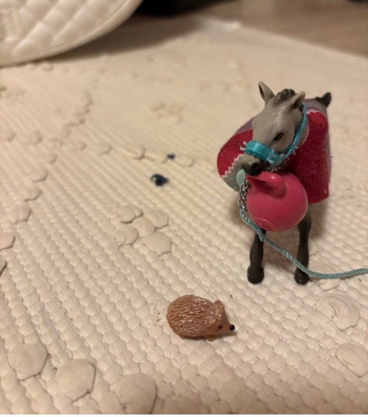 Schleich veulen met deken en halster, Ophalen of Verzenden, Zo goed als nieuw, Jongen of Meisje