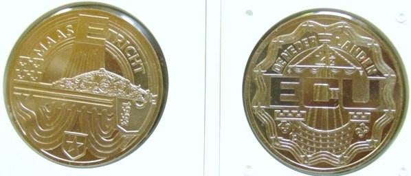 2,5 ecu Maastricht 1993, Postzegels en Munten, Penningen en Medailles, Verzenden, Overige materialen, Nederland