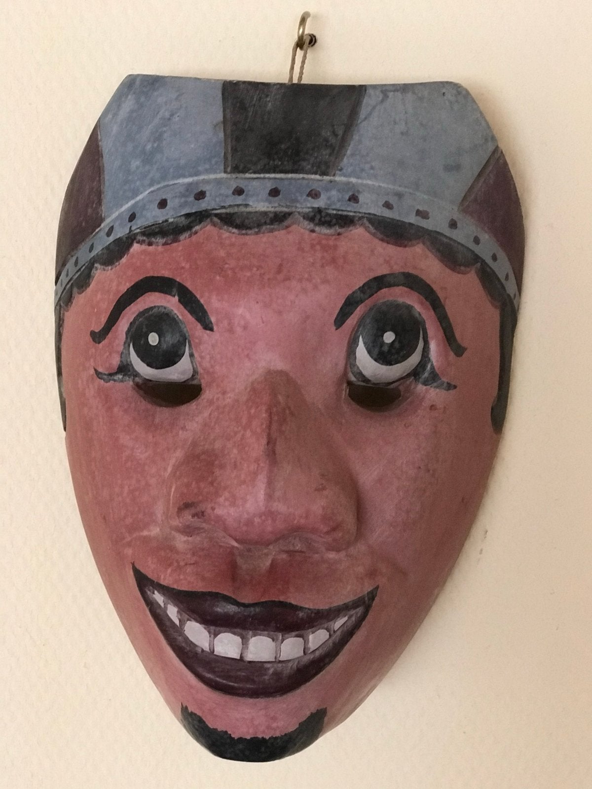 Decoratieve houten masker - Handgeschilderd, Antiek en Kunst, Kunst | Niet-Westerse kunst, Ophalen of Verzenden
