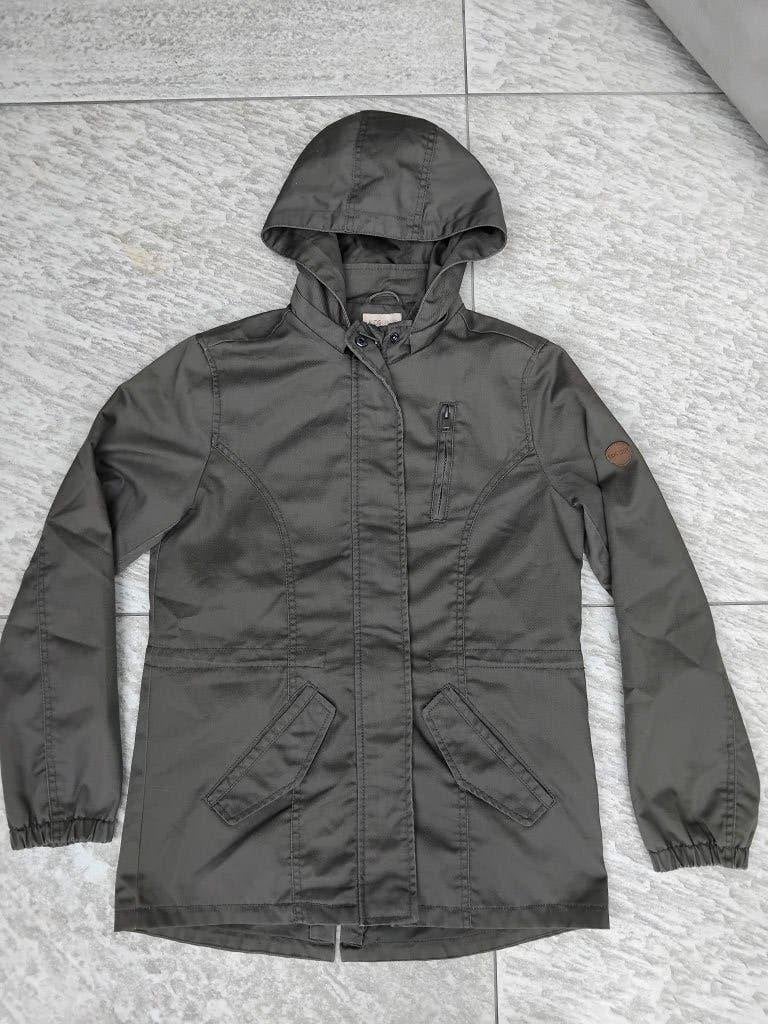 Parka jas olijfgroen Only maat 164 tussenjas, Meisje, Kids Only, Ophalen of Verzenden, Zo goed als nieuw
