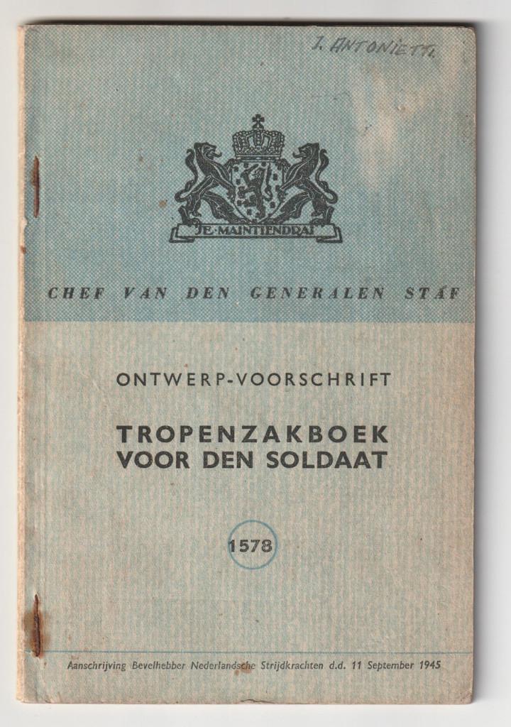 Ontwerp-voorschrift Tropenzakboek voor den soldaat, Verzenden, X, Nederland, Boek of Tijdschrift