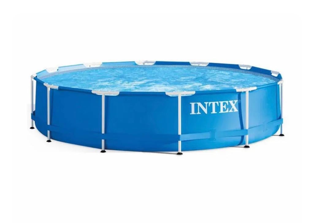 Intex zwembad 366x90, Ophalen, 80 tot 120 cm, Rond, 300 cm of meer