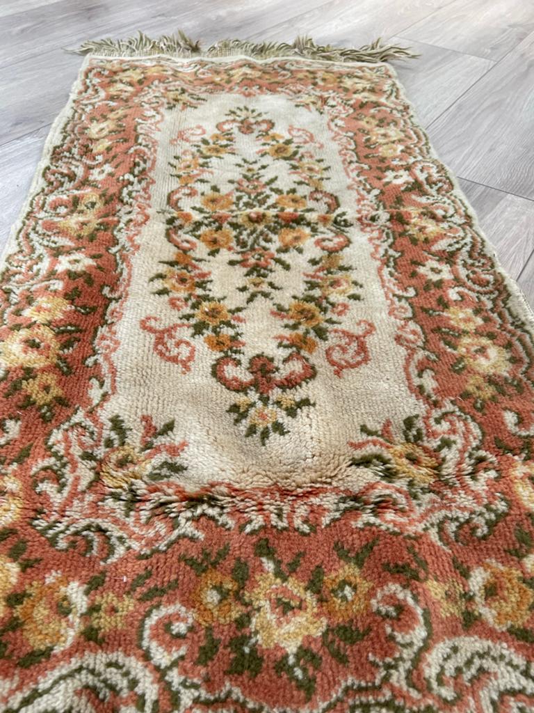 Vintage tafelloper met Bloemmotief, perzisch, Minder dan 50 cm, Gebruikt, 50 tot 100 cm, Ophalen of Verzenden