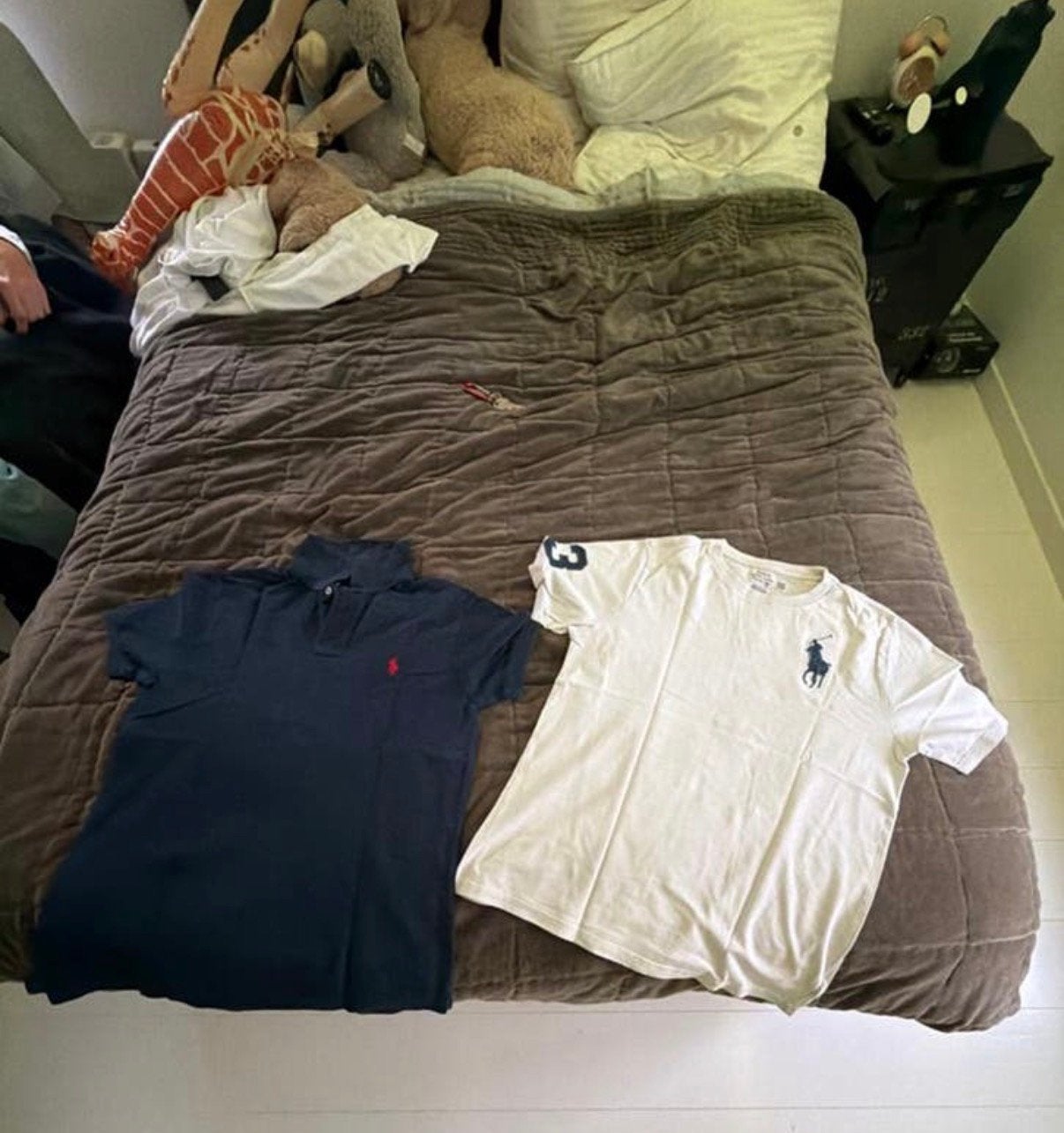 2 Ralph Lauren shirts: polo maat M slim fit & wit shirt maat, Ophalen, Zo goed als nieuw, Maat 48/50 (M), Blauw
