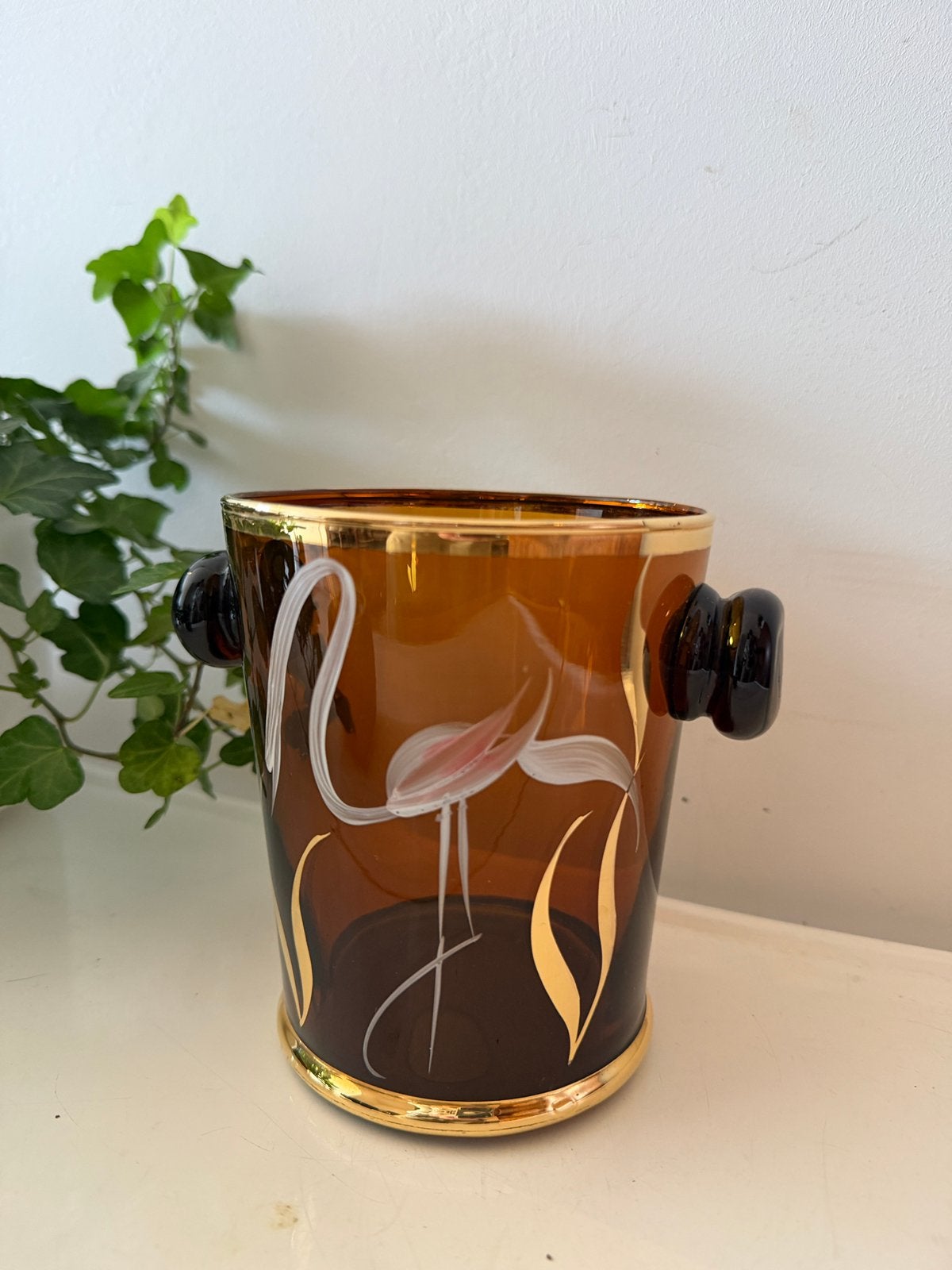 Art Deco vintage glazen ijsemmer, Antiek en Kunst, Ophalen of Verzenden