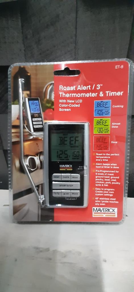 Thermometer en timer, digitaal, Ophalen of Verzenden, Nieuw