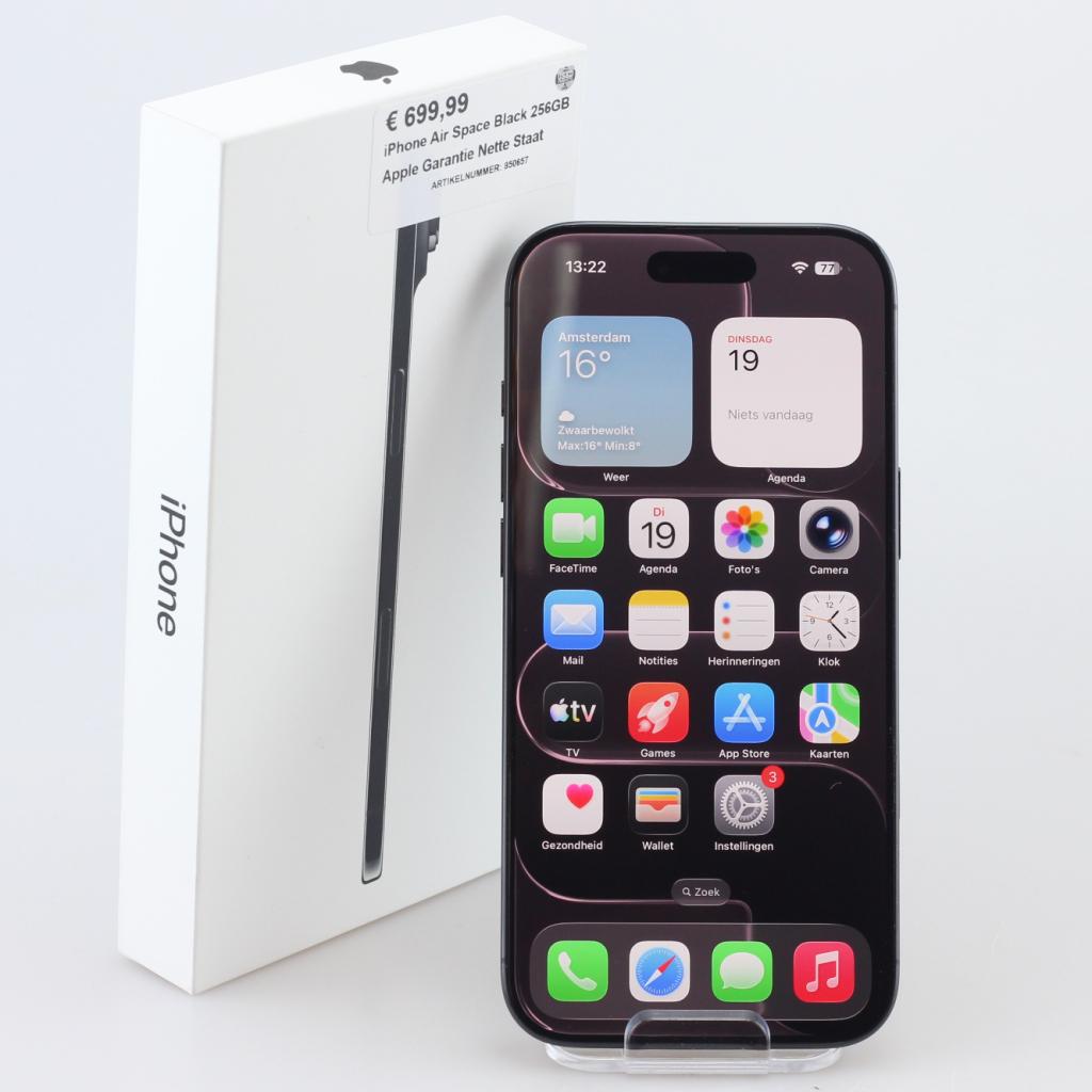iPhone Air Space Black 256GB Apple Garantie Nette Staat, Apple, Zo goed als nieuw, Support@apple.com, One Apple Park Way
Cupertino, CA 95014
United States