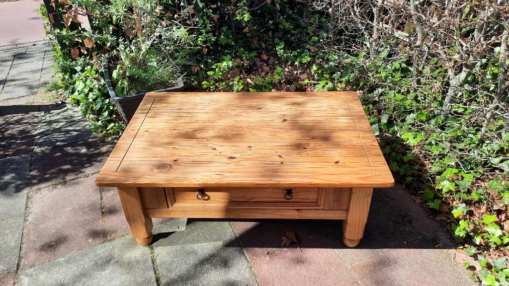 Salontafel met lade, Ophalen, Gebruikt, 100 tot 150 cm, 50 tot 100 cm