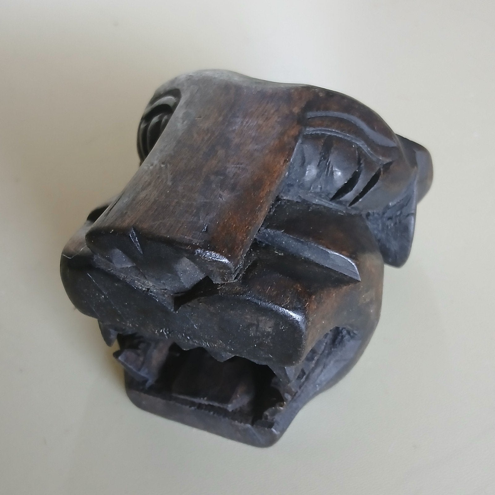 Houten kop van "Jaguar" uit midden-Amerika, Ophalen of Verzenden