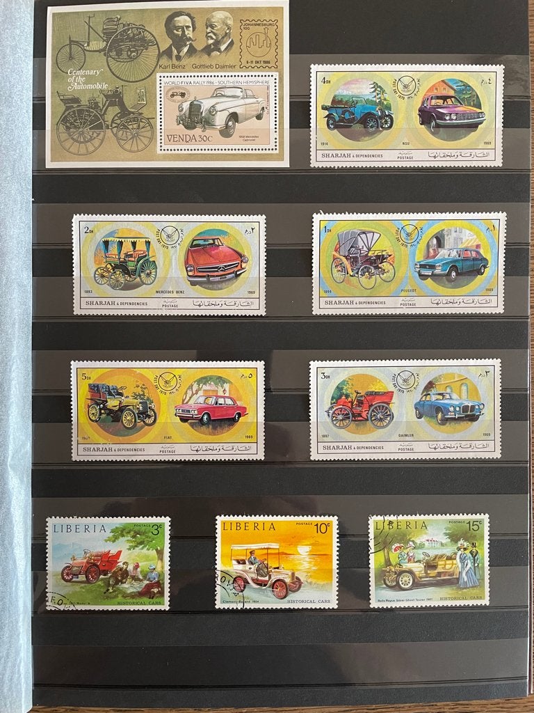 Postzegel verzameling auto’s treinen ruimtevaart boten album, Postzegels en Munten, Ophalen of Verzenden, Postfris, Overige thema's