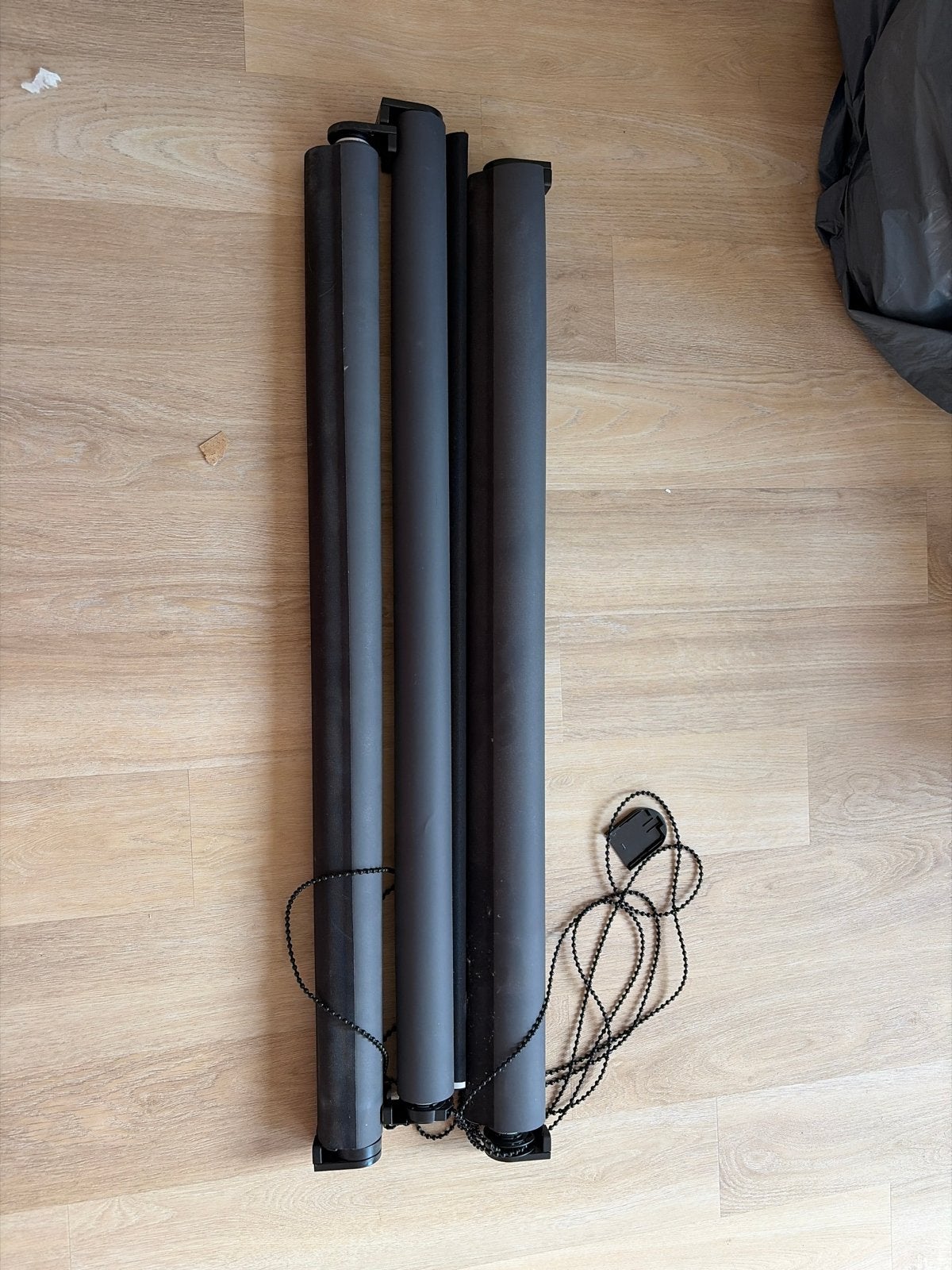 Set van 3 rolgordijnen, grijs, met kettingbediening, Huis en Inrichting, Ophalen, Gebruikt, Verduisterend, Rolgordijn